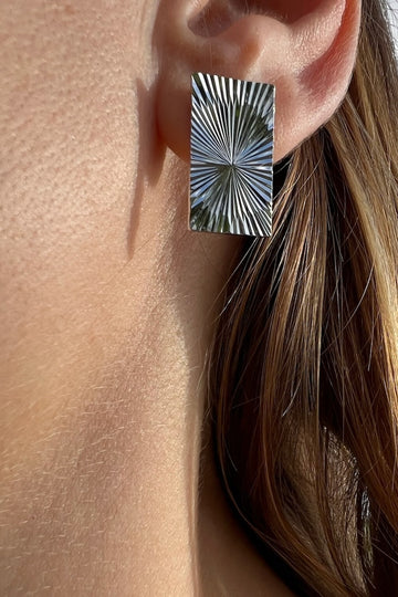 SUNRAY EARRINGS- SILVER PLATE